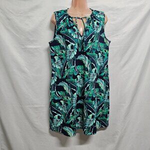 Tommy Bahama Tropical Sleeveless Shift Dress Size L